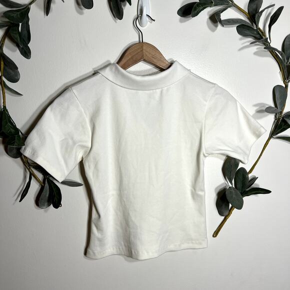 Heiny Collection Cream Collared Tee LAST CALL - Picture 4 of 4
